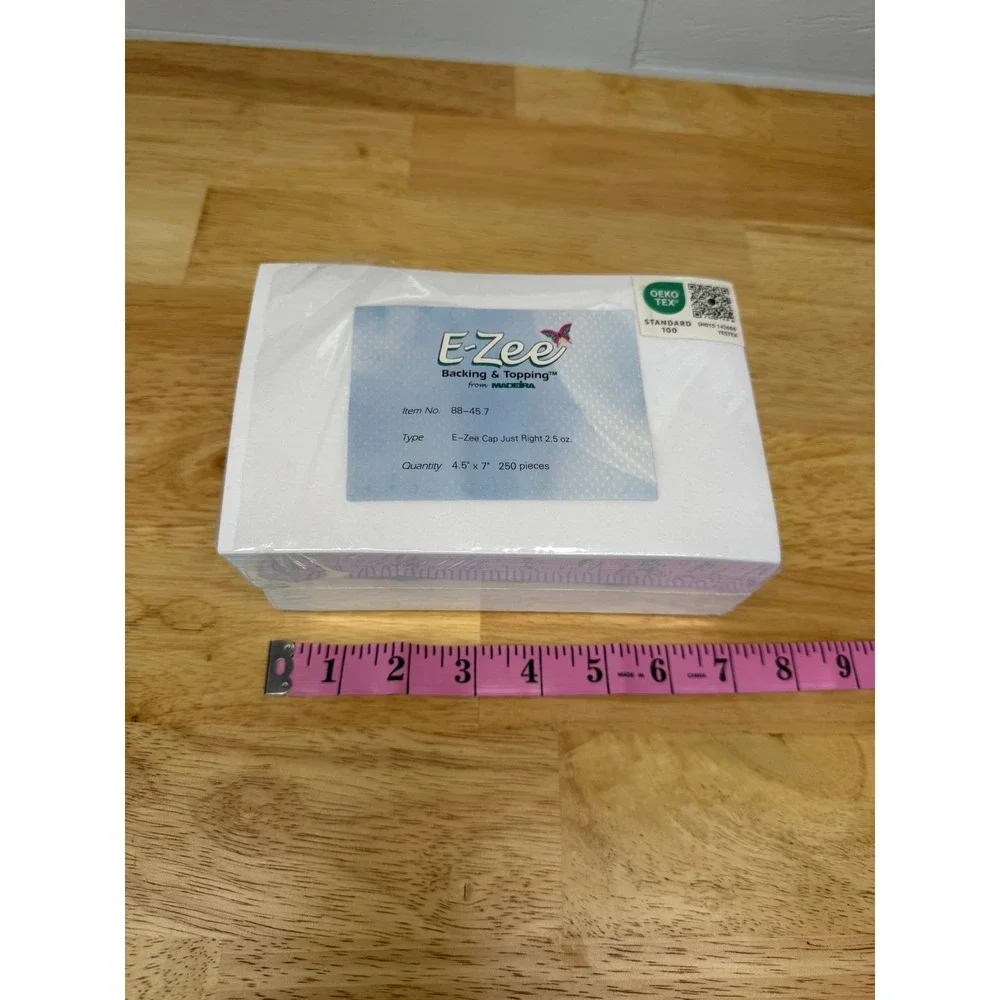 Madeira E-Zee Cap Just Right 2.5 oz Embroidery Stabilizer 4.5x7 250pc